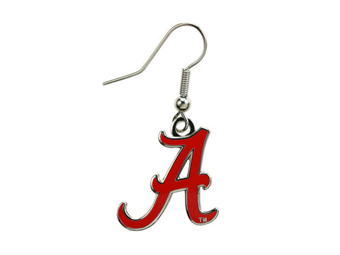 Aminco NCAA Alabama Crimson Tide Swirl Heart Earrings - Dangle Charm - Licensed
