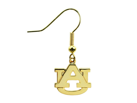 AU Logo Goldtone Dangle Earrings